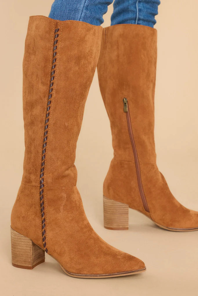 Go Get 'Em Tan Boots | Red Dress 