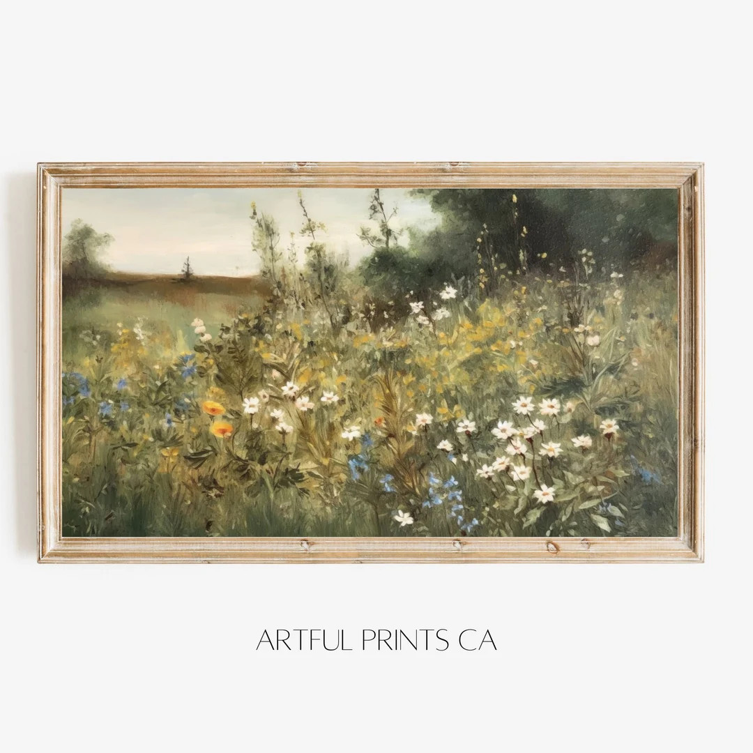 Samsung Frame TV Art of a Spring Meadow with Spring Flowers | Frame TV Art Spring | Spring Decor ... | Etsy (US)