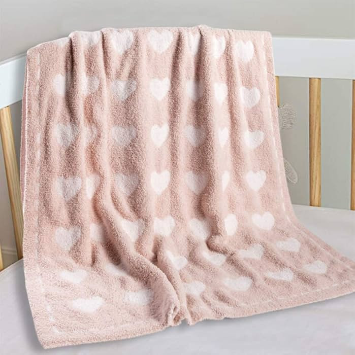 Kid Nation Super Soft Baby Blanket with Heart Light Pink 30 x 40 inch | Amazon (US)