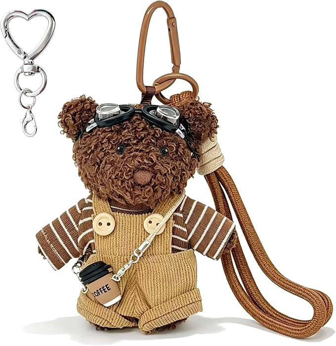 Cute Plush Bear Bag Charms for Women Handbags Backpacks Wallet, Bear Keychain | Amazon (US)
