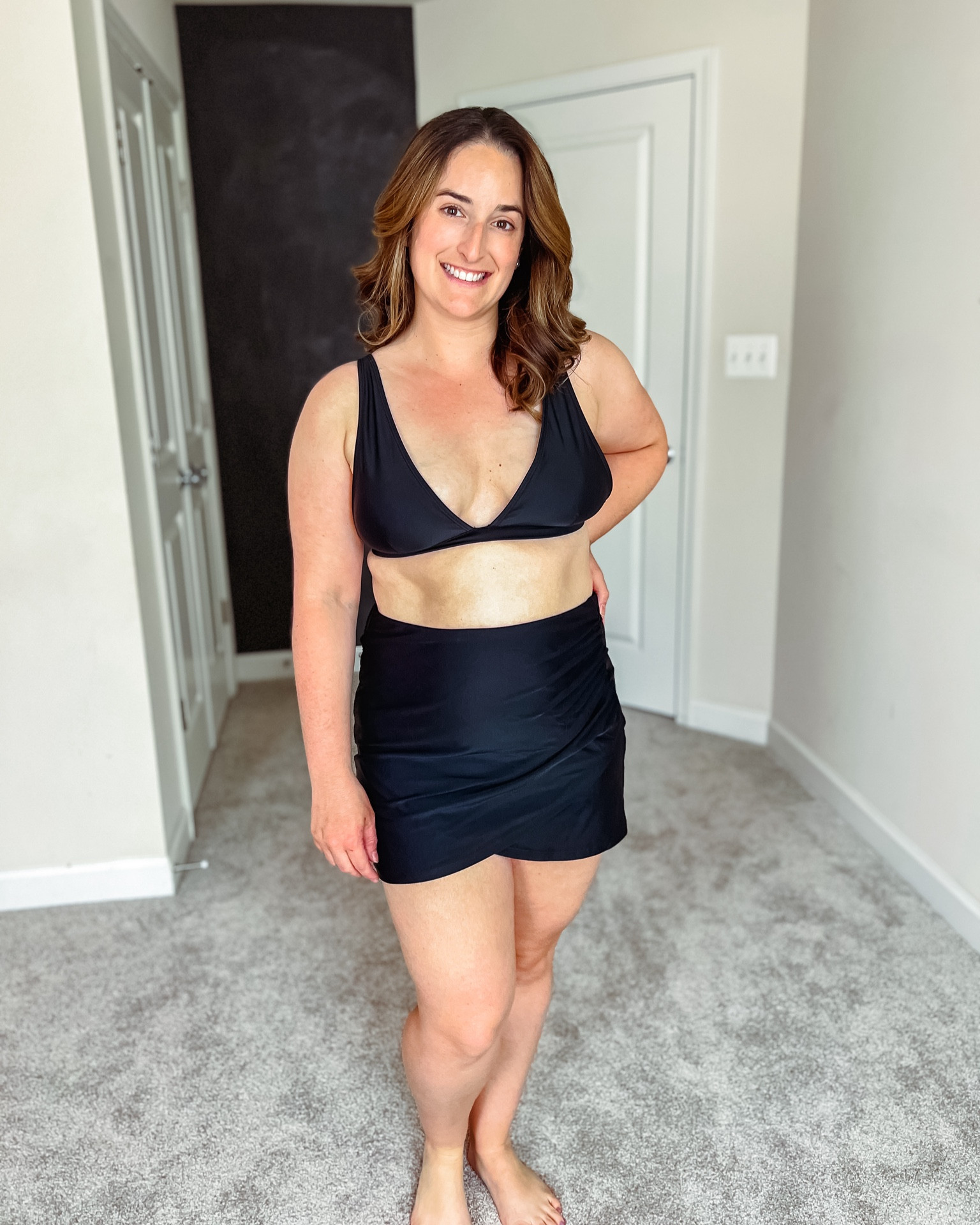 Size 10 swimwear / swimsuit / bikini/ black swimsuit / swim skirt 

Use code KAITLYNJS10 for $10 off! 

#LTKmidsize #LTKtravel #LTKfindsunder50