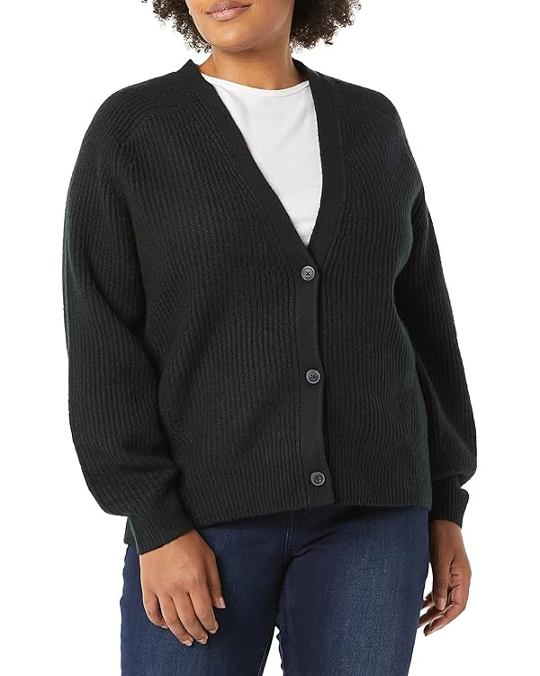 Amazon Essentials Women's Soft Touch Ribbed Blouson Cardigan | Amazon (US)