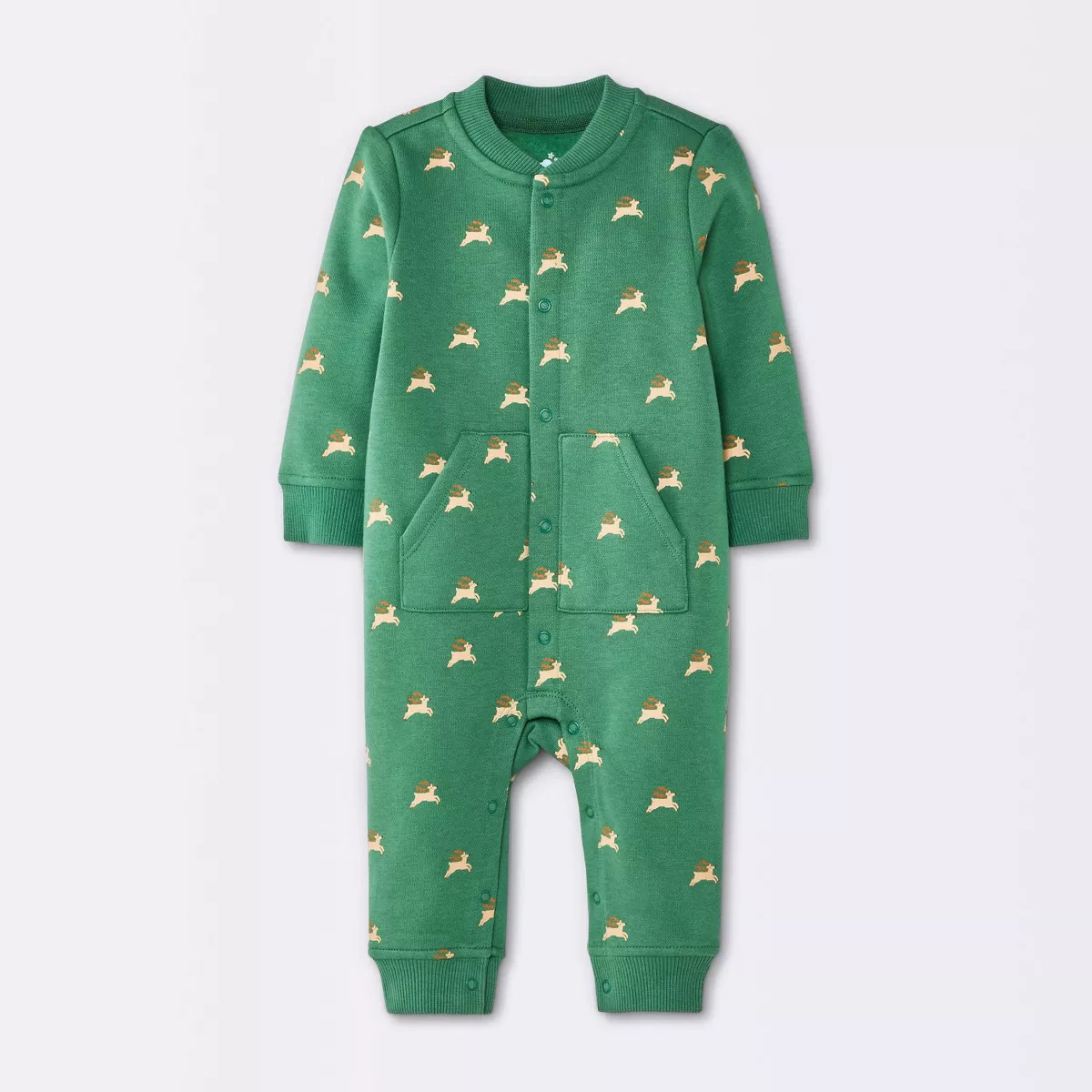 Baby Holiday Sweatshirt Romper - Cloud Island™ | Target
