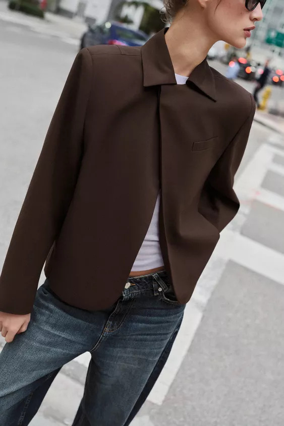 DOPPELREIHIGER BLAZER MIT REVERSKRAGEN | Zara US