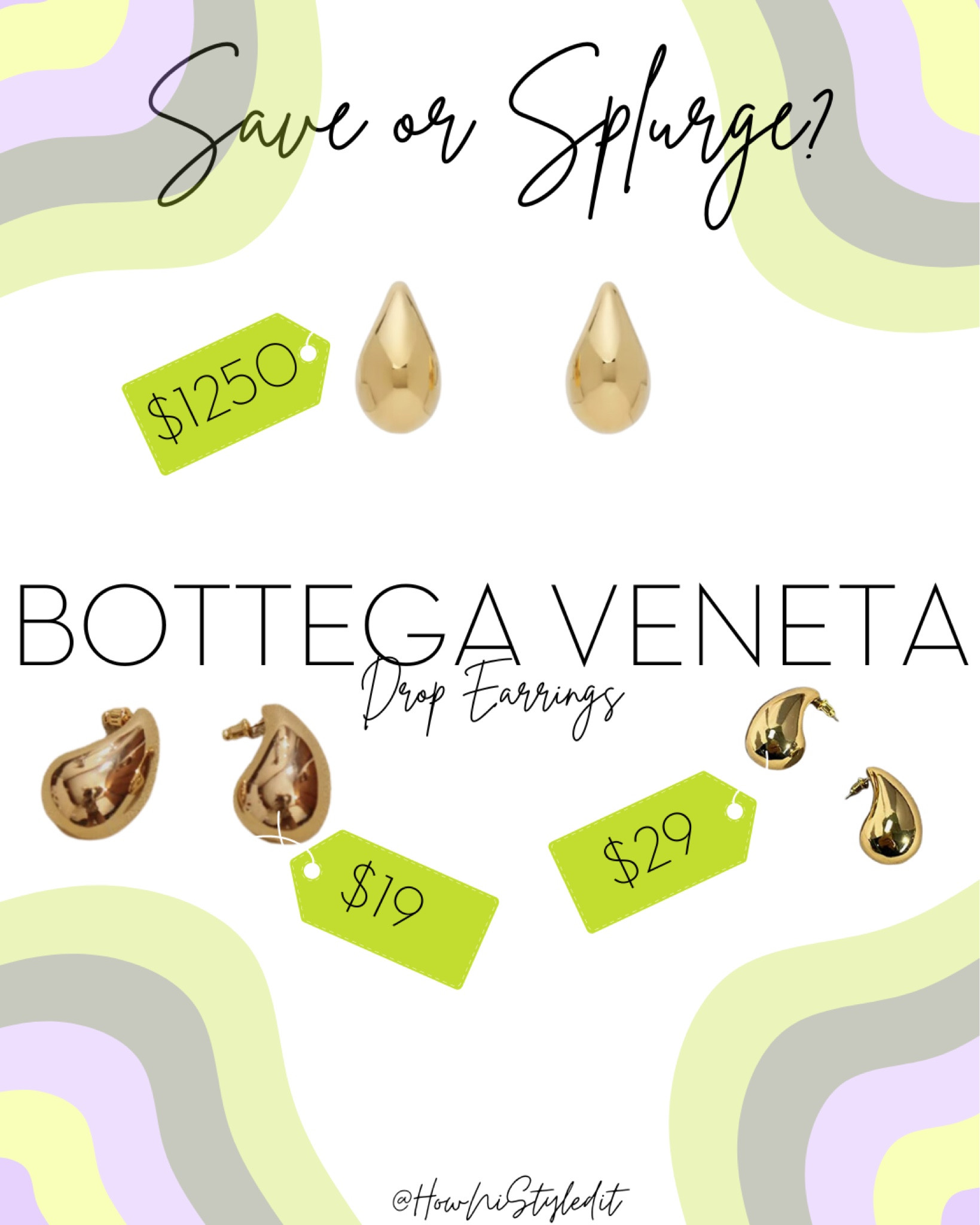 SAVE OR SPLURGE- Bottega Veneta drop earrings dupe from Amazon and Etsy! 

#LTKsalealert #LTKGiftGuide #LTKstyletip