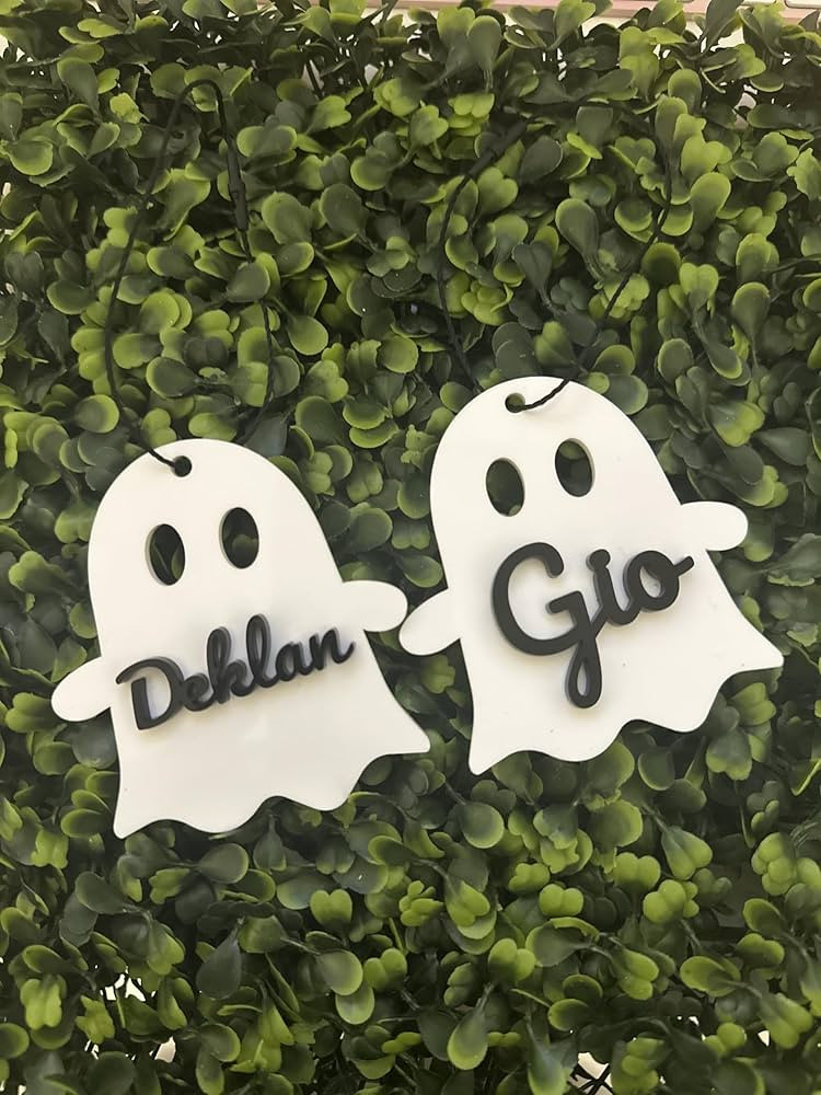 Halloween Basket Tags Spooky Bucket Name Tags Custom Boo Basket Kids Labels | Amazon (US)