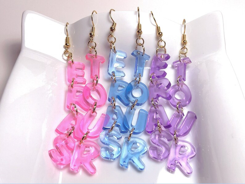 ERAS EARRINGS | eras tour | pink - blue - purple | Etsy (US)