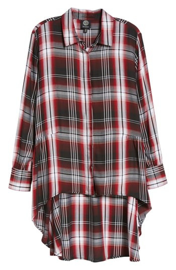Women's Bobeau Plaid High Low Peplum Tunic Blouse | Nordstrom