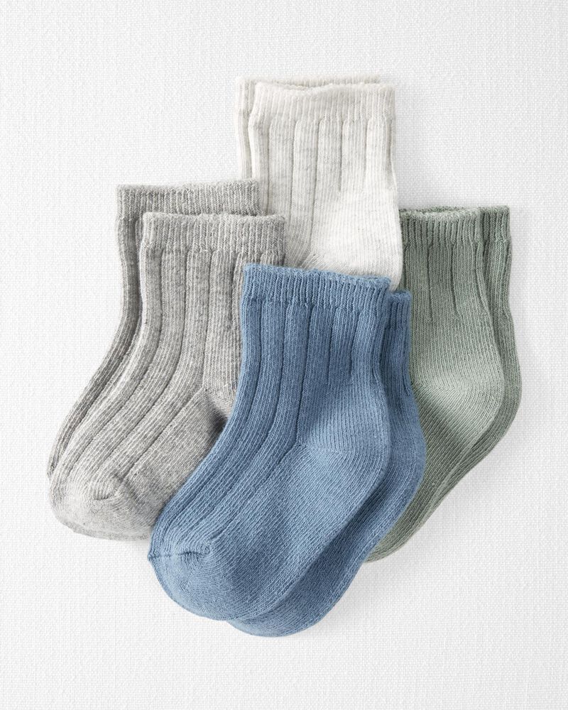 4-Pack Organic Cotton Rib Socks | Carter's