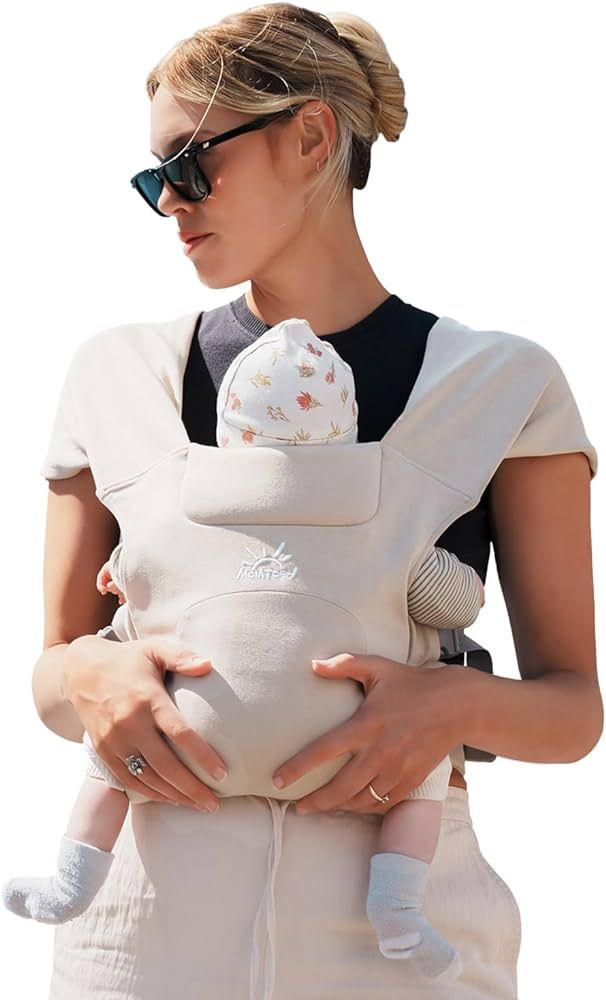 Newborn Carrier, Baby Carrier, MOMTORY Cozy Baby Wrap Carrier(7-25lbs), with Hook&Loop for Easily... | Amazon (US)