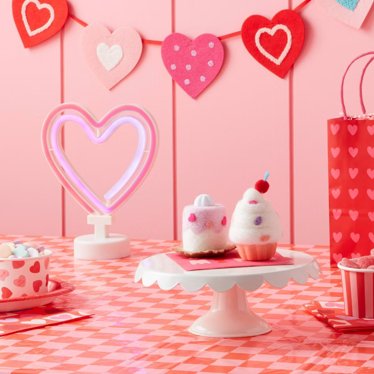 Lit Neon Heart Valentine's Day Sign Red/Pink/Purple - Spritz™ | Target