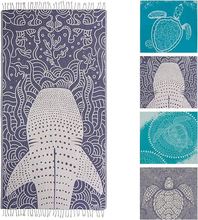 Sand Cloud Turkish Beach Towel - Sand Free - 100% Organic Turkish Cotton Yarn - Quick Dry Towel f... | Amazon (US)