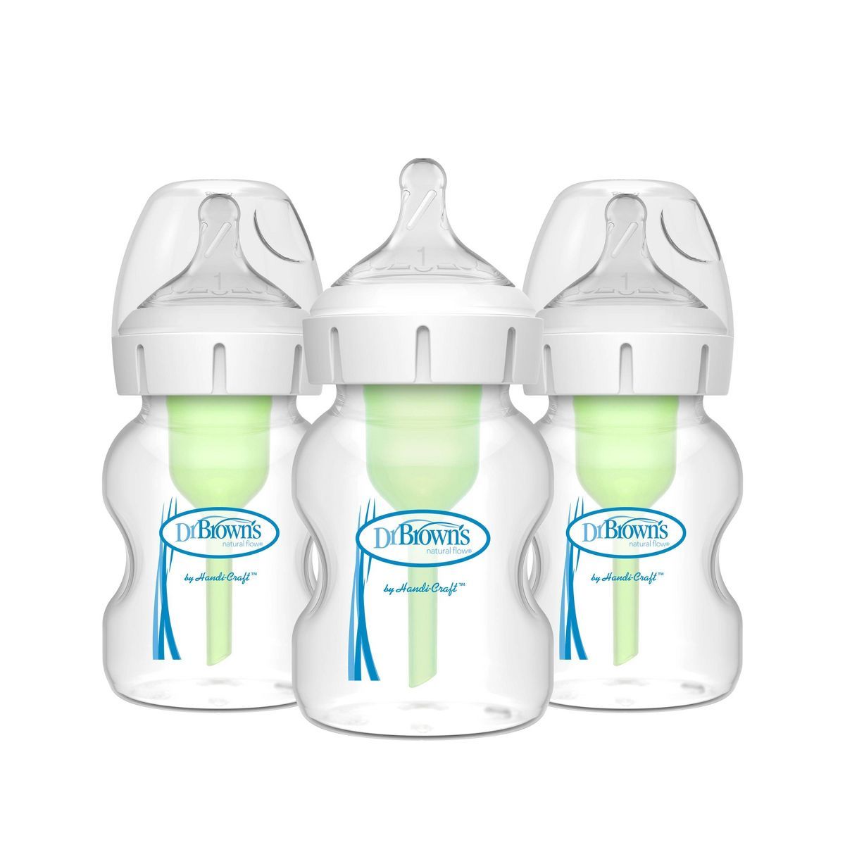 Dr. Brown's 5oz Anti-Colic Options+ Wide-Neck Baby Bottle with Level 1 Slow Flow Nipple - 3pk - 0... | Target