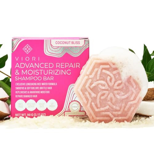 Viori Coconut Bliss Advanced Repair and Moisturizing Shampoo Bar - Made with Rice Water for Hair Growth - Handcrafted Sulfate Free Shampoo | Amazon (US)