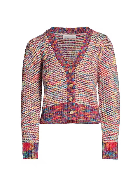 Multicolor Puff Sleeve Cardigan | Saks Fifth Avenue