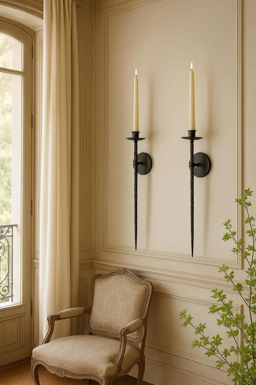 Large Candle Sconce,French Style Candle Sconce,Minimalist Wall Decor,Candle Sconce,Valentines Day... | Etsy (US)