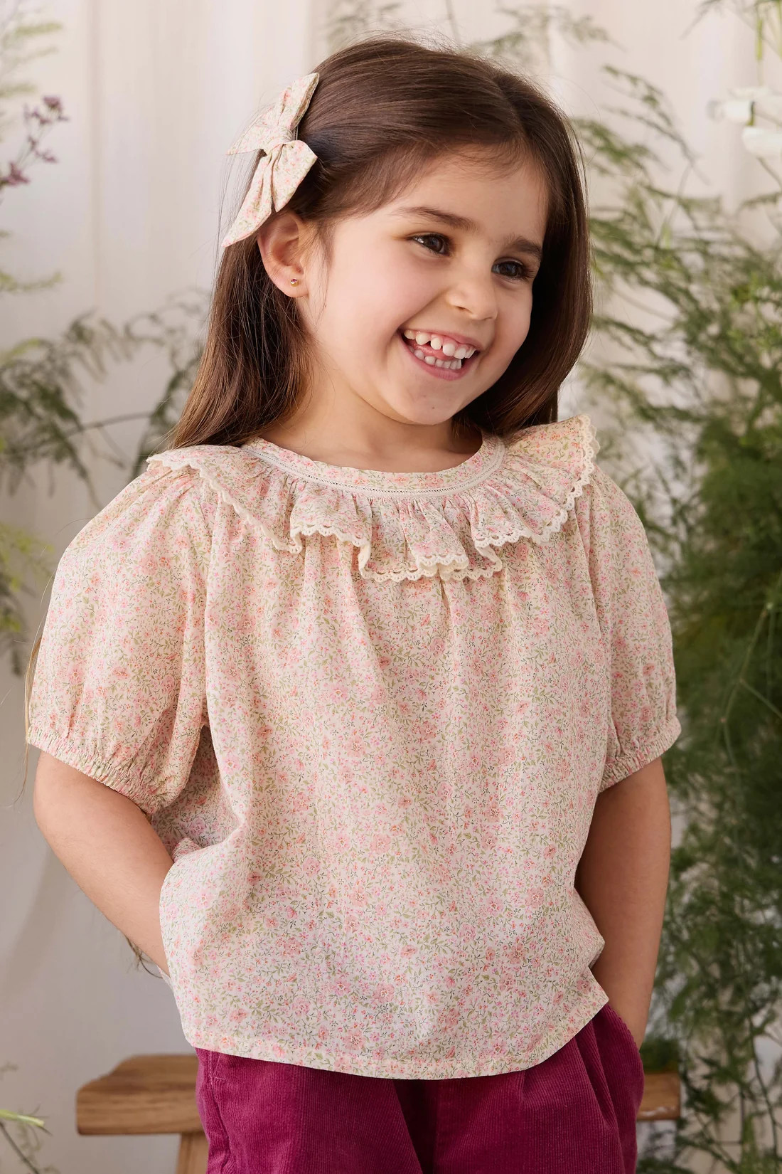 Organic Cotton Misty Top - Flora Pink | Jamie Kay