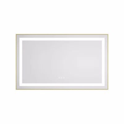 36 X 28 Inch Led Bathroom Mirror With Front And Backlight, Wall Mounted Vanity Mirror With Aluminum Frame | Wayfair North America