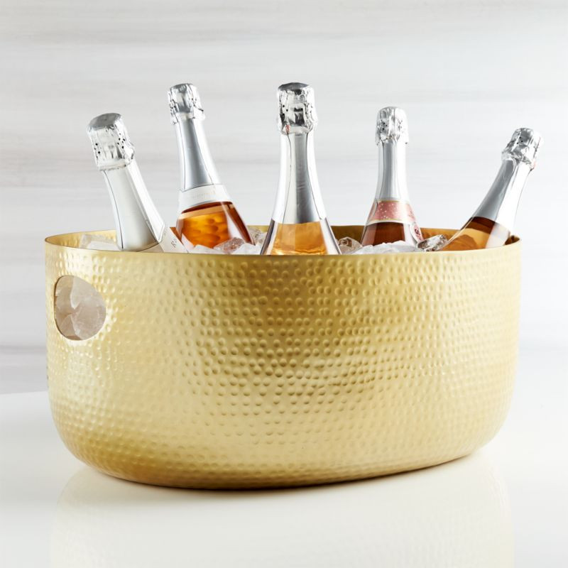Bash Gold Beverage Tub + Reviews | Crate and Barrel | Crate & Barrel