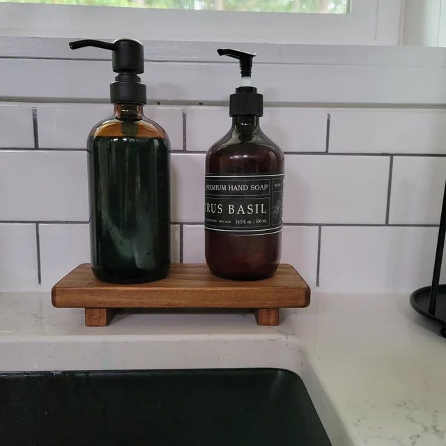Farmhouse Soap Tray Pedestal Kitchen Decor Bathroom Decor | Etsy | Etsy (US)