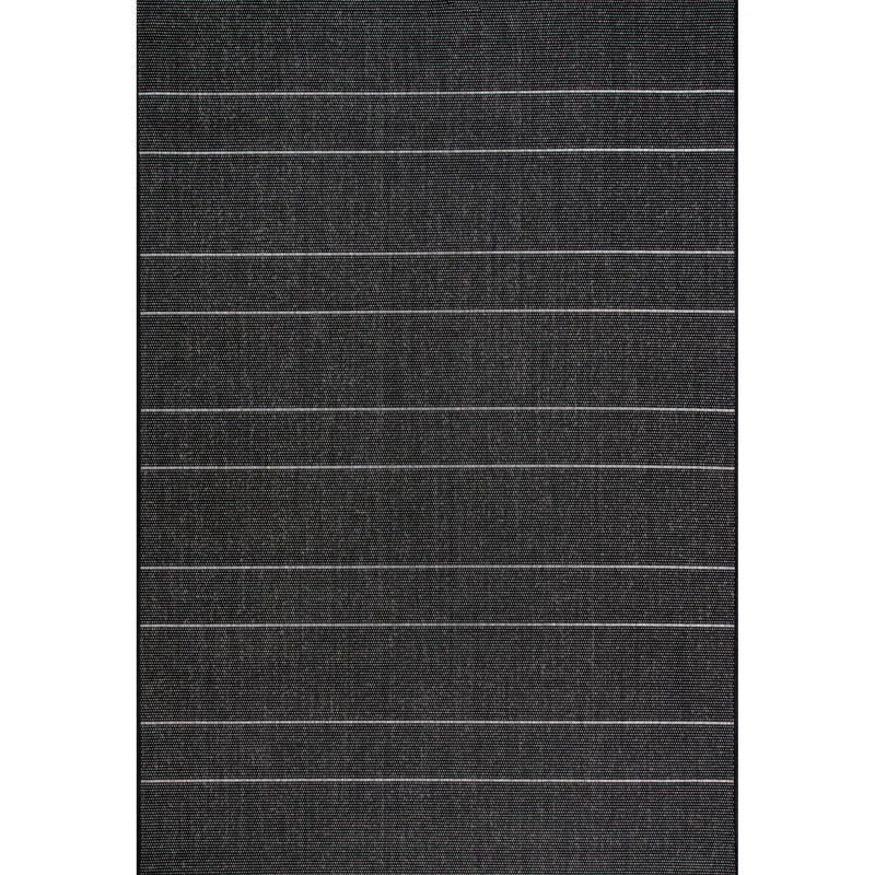 Randall Striped Black Indoor / Outdoor Area Rug | Wayfair North America