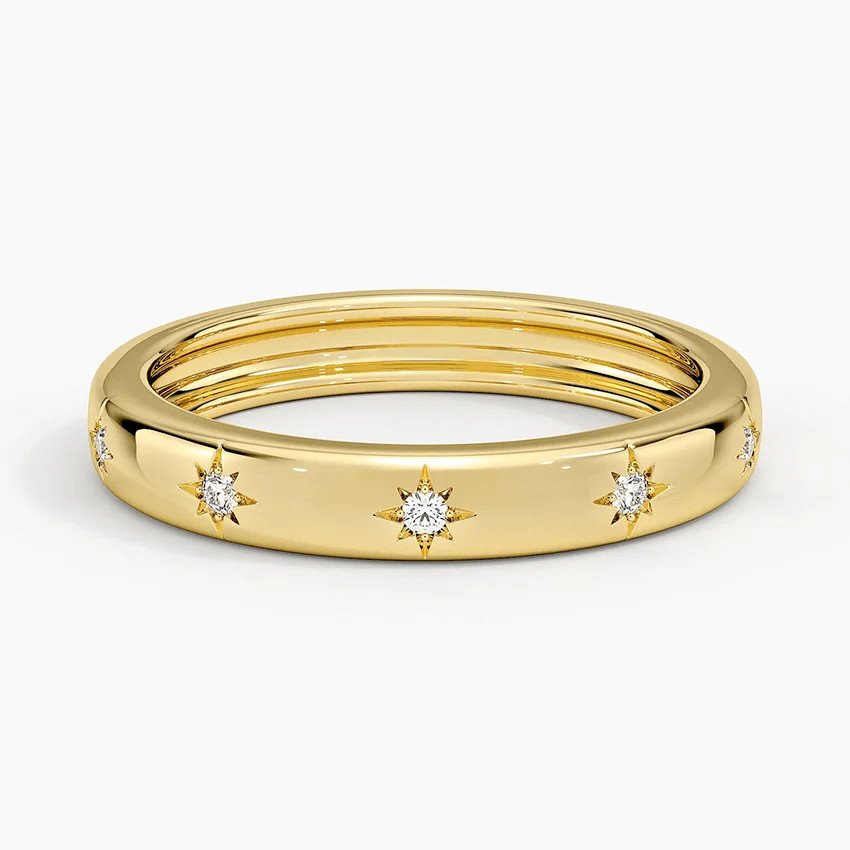 Evening Star Eternity 3mm Diamond Ring in 14K Yellow Gold | Brilliant Earth
