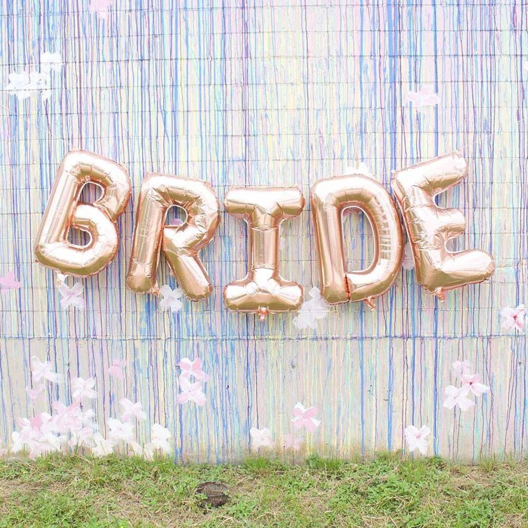 Jumbo BRIDE Bachelorette Party Balloon Banner | 32" tall | Rose Gold or Gold | Ready to Ship! | Etsy (US)