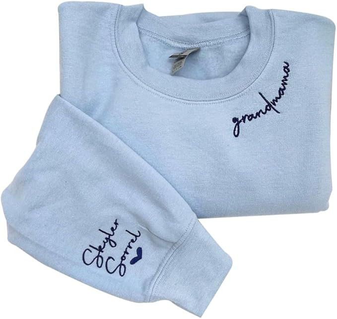 Embroidered Custom Sweatshirt Mama Shirt, PersonalizedMama Crewneck Sweatshirt With Kid Names On ... | Amazon (US)
