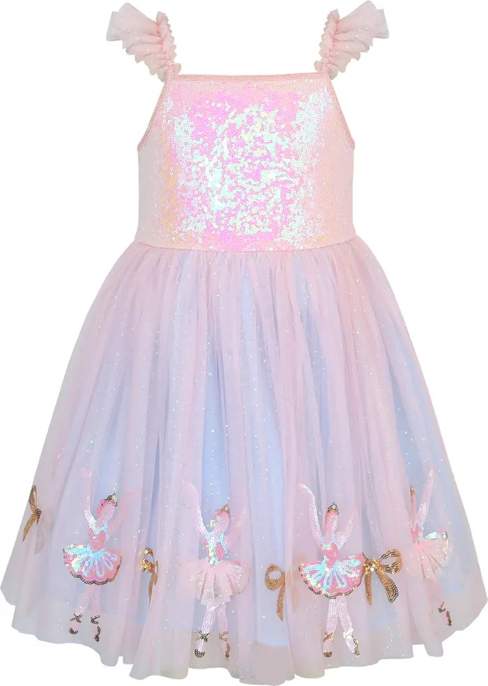 Kids' Ballerina Border Sequin Party Dress | Nordstrom
