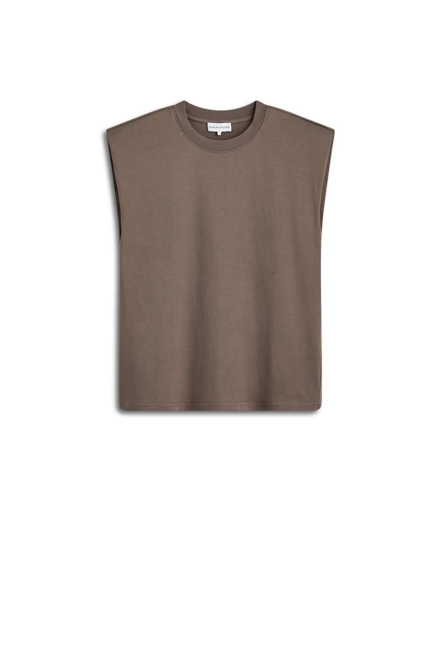 MERCERISED SLEEVELESS T-SHIRT - ARMY - Scanlan Theodore | Scanlan Theodore