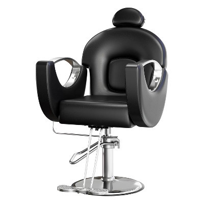 Hydraulic Barber Salon Chair with Height Adjustable, Multi-Function Swivel Reclining Salon Chair,Black Silver | Target