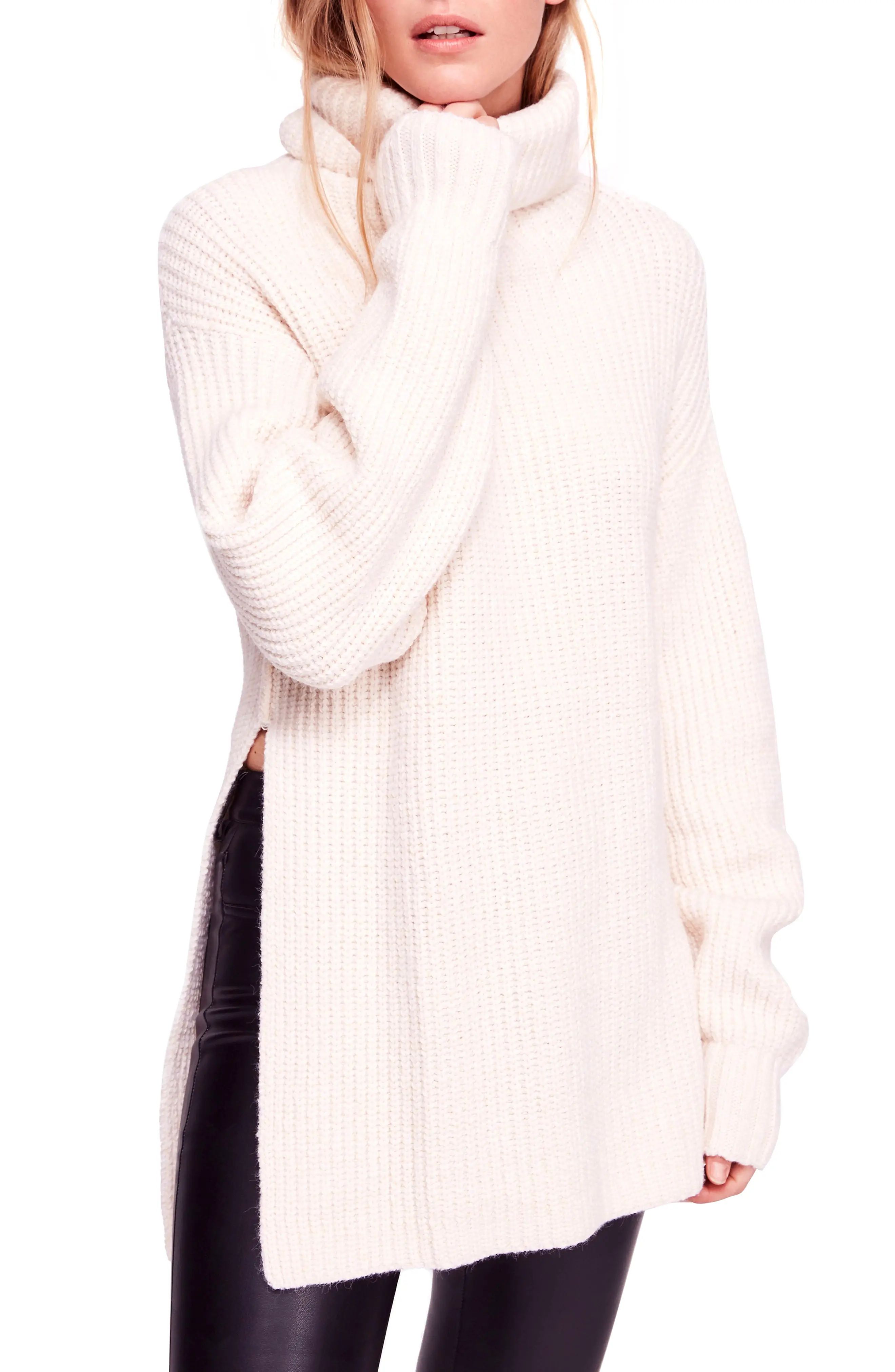 Women's Free People Eleven Turtleneck Sweater, Size X-Small - Ivory | Nordstrom