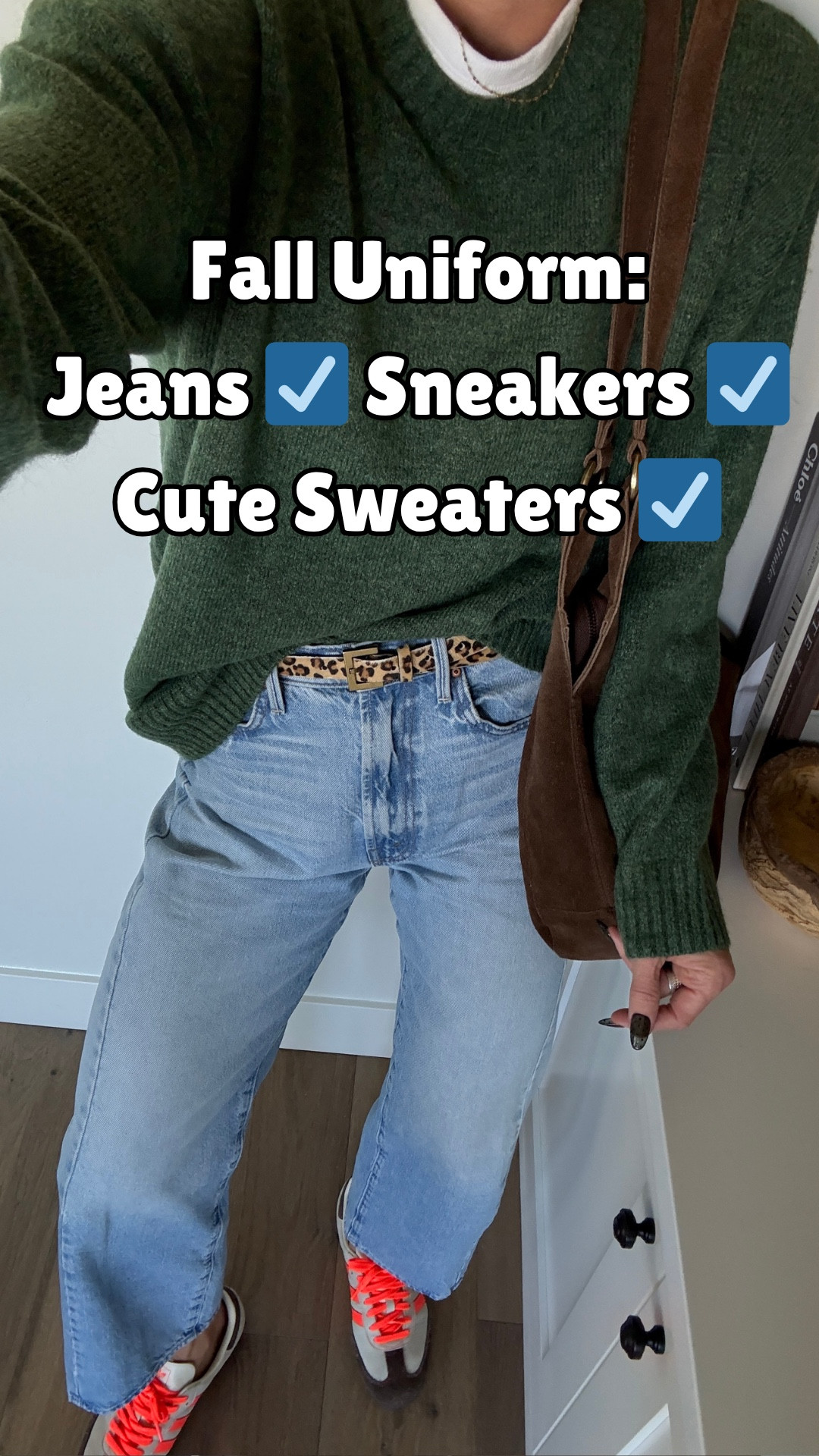 If you’re anything like me… you want to look put-together without sacrificing comfort.👌🏽🤩Cozy but cute. . . On-trend but still YOU. 💁‍♀️💕
These sweaters are budget-friendly, pair perfectly with your favorite jeans + sneakers, AND can instantly elevate with a simple swap — like boots and a few accessories. 🙌🏽

SIZING ~
Sweaters: size up in the open 🤎🤍🖤 cardigan, beige crewneck, green crewneck and orange & tan cardigan all fit tts. Wearing a medium 
Jeans fit tts, wearing a 27
Adidas always fit big. Go down 1/2 size


#LTKSeasonal #LTKShoeCrush #LTKOver40
