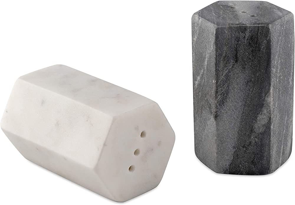 GoCraft Salt and Pepper Shakers | HandCrafted White and Black Marble Salt and Pepper Shakers | Amazon (US)