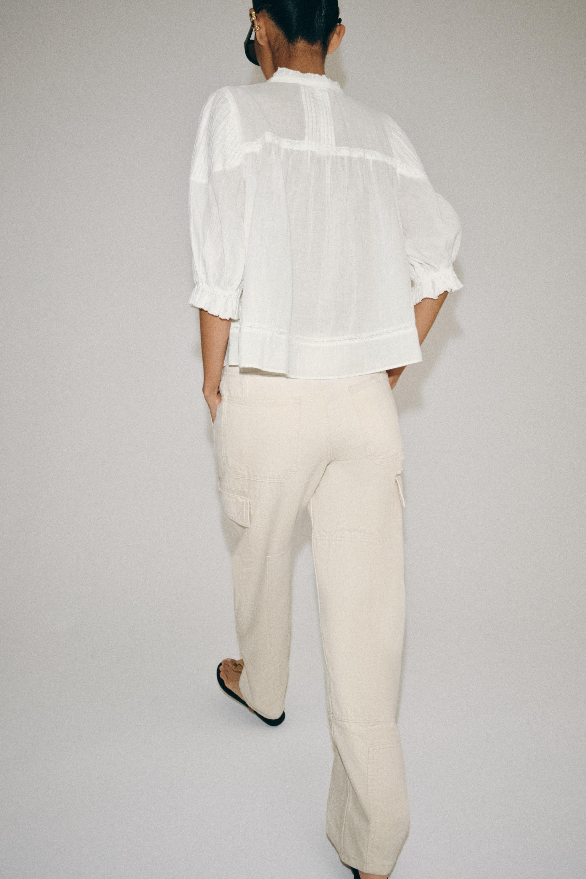 ROMANTIC COTTON SHIRT ZW COLLECTION | Zara US