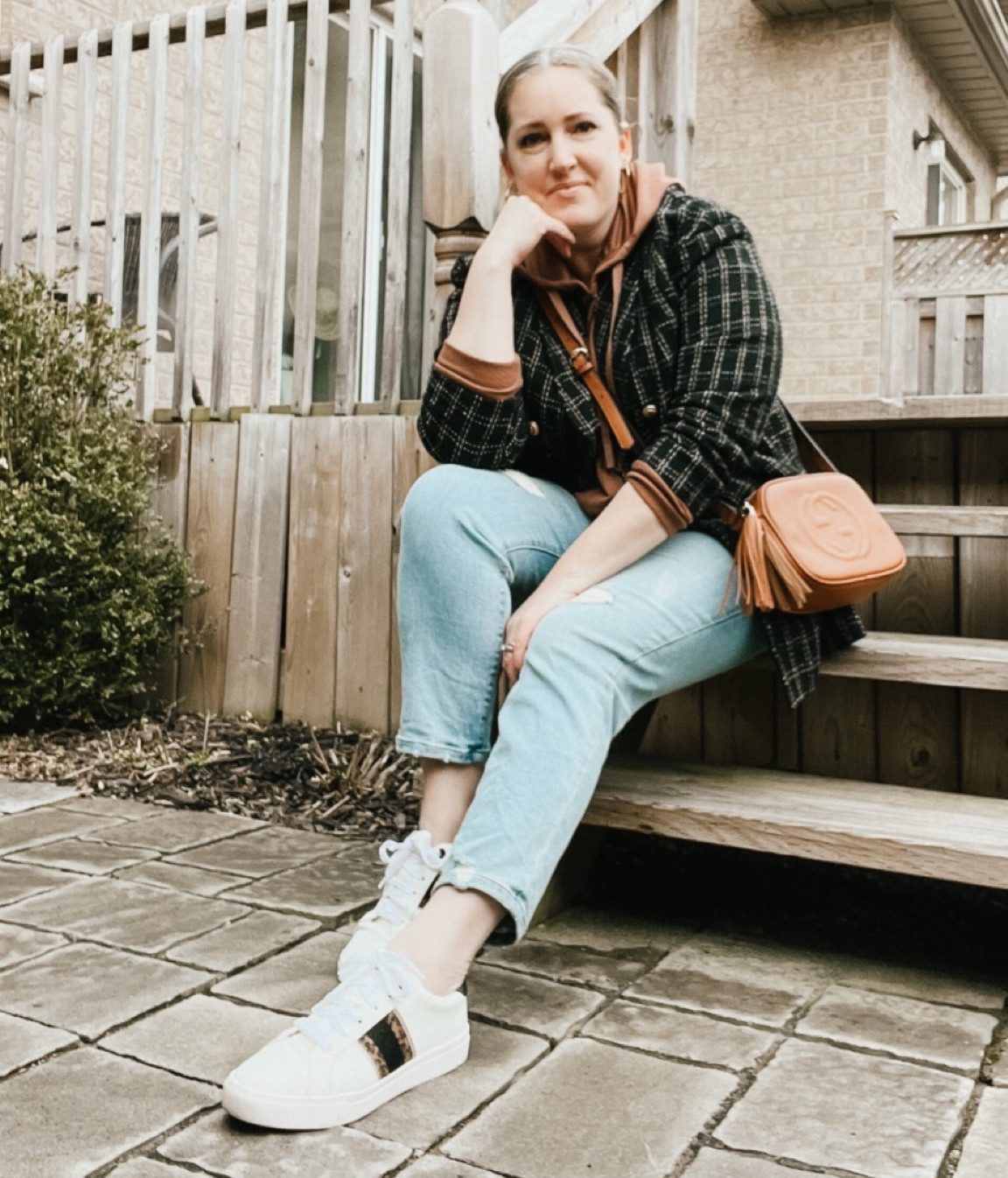 Winter outfit - plaid blazer & hoodie

#LTKunder50 #LTKSeasonal #LTKstyletip