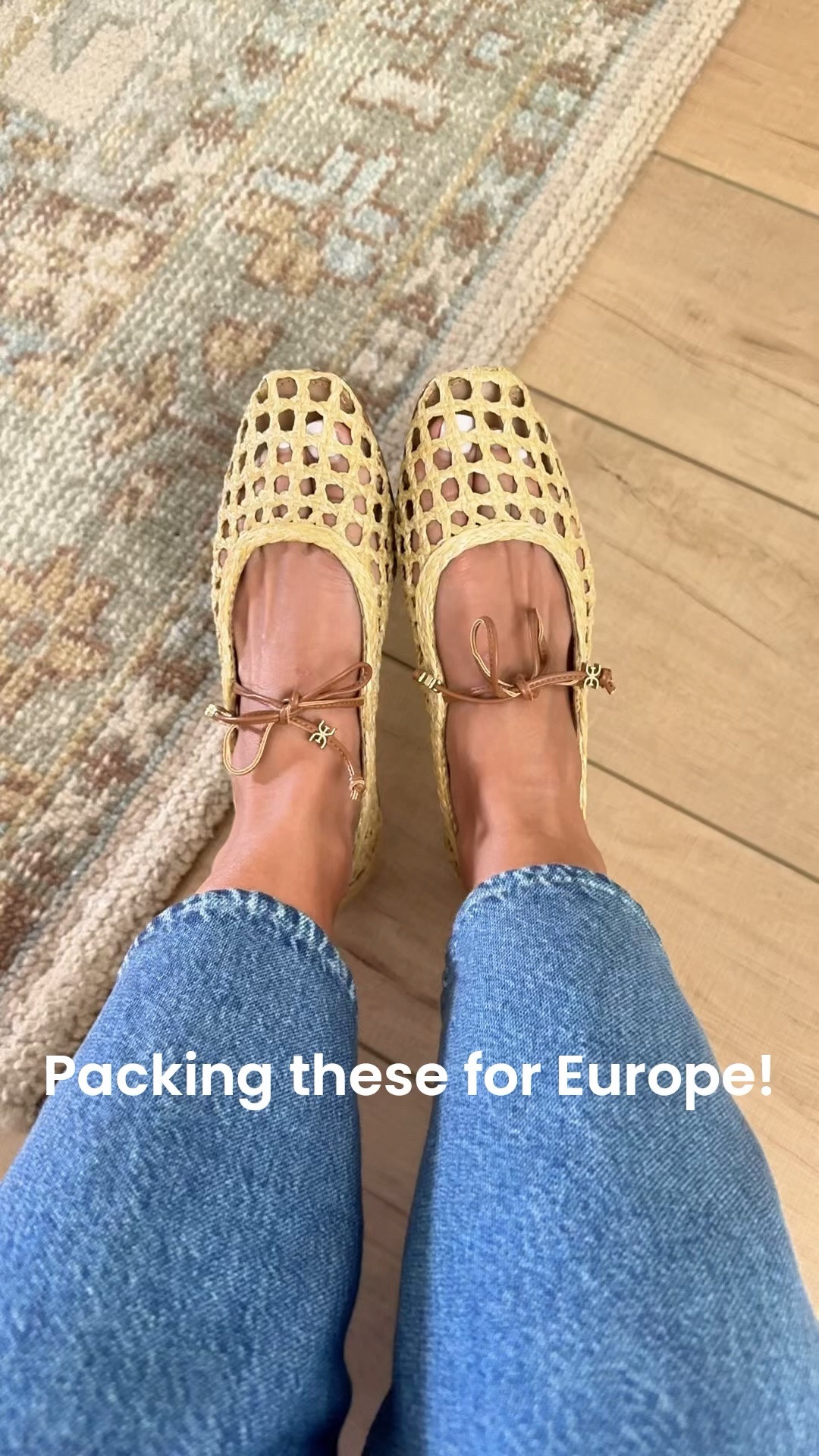 Packing these woven ballet flags for Europe! They are SO comfortable and look super chic with dresses, pants, and shorts! TTS for me. Europe outfits. Summer outfits. Summer style. Mom outfits. Elevated casual.

#LTKootd #LTKTravel #LTKPetite