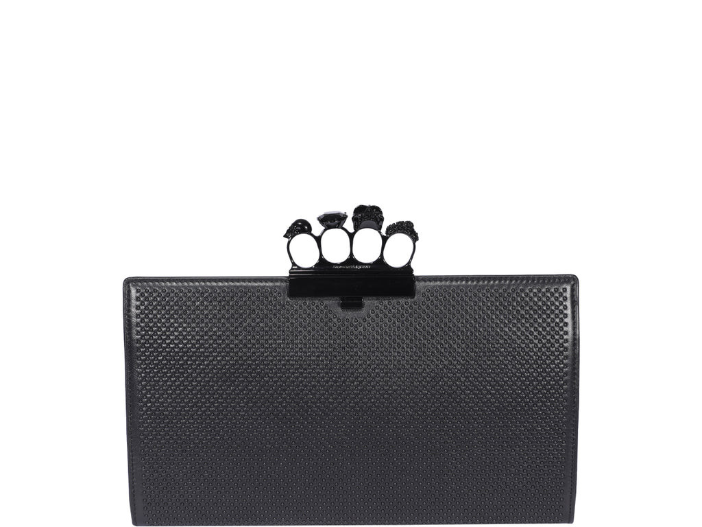 Alexander McQueen Skull Four-Ring Flat Pouch | Cettire Global