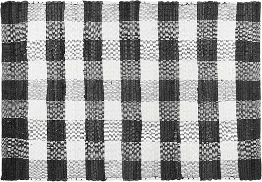 GLAMBURG Cotton Buffalo Check Plaid Rugs Washable, Handwoven Checkered Rug Welcome Door Mat 22x34... | Amazon (US)