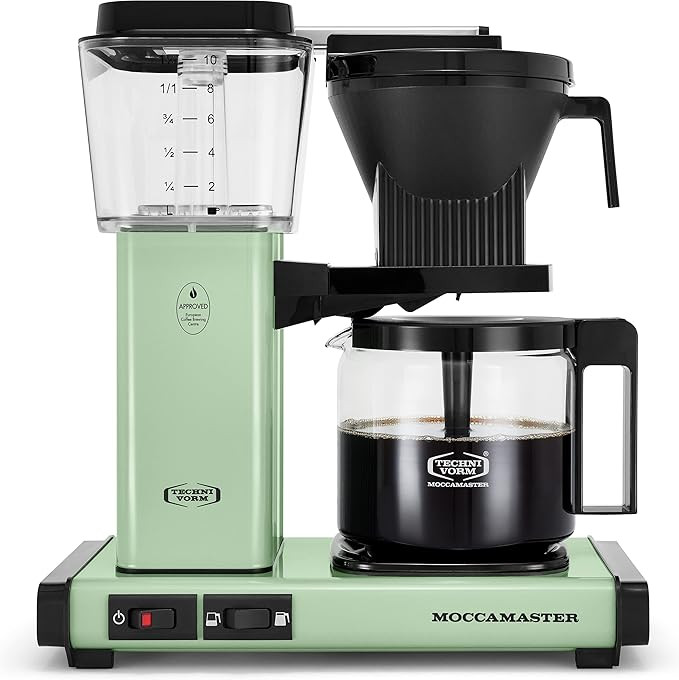 Moccamaster 53925 KBGV Select 10-Cup Coffee Maker, Pistachio Green, 40 ounce, 10-Cup, 1.25L | Amazon (US)