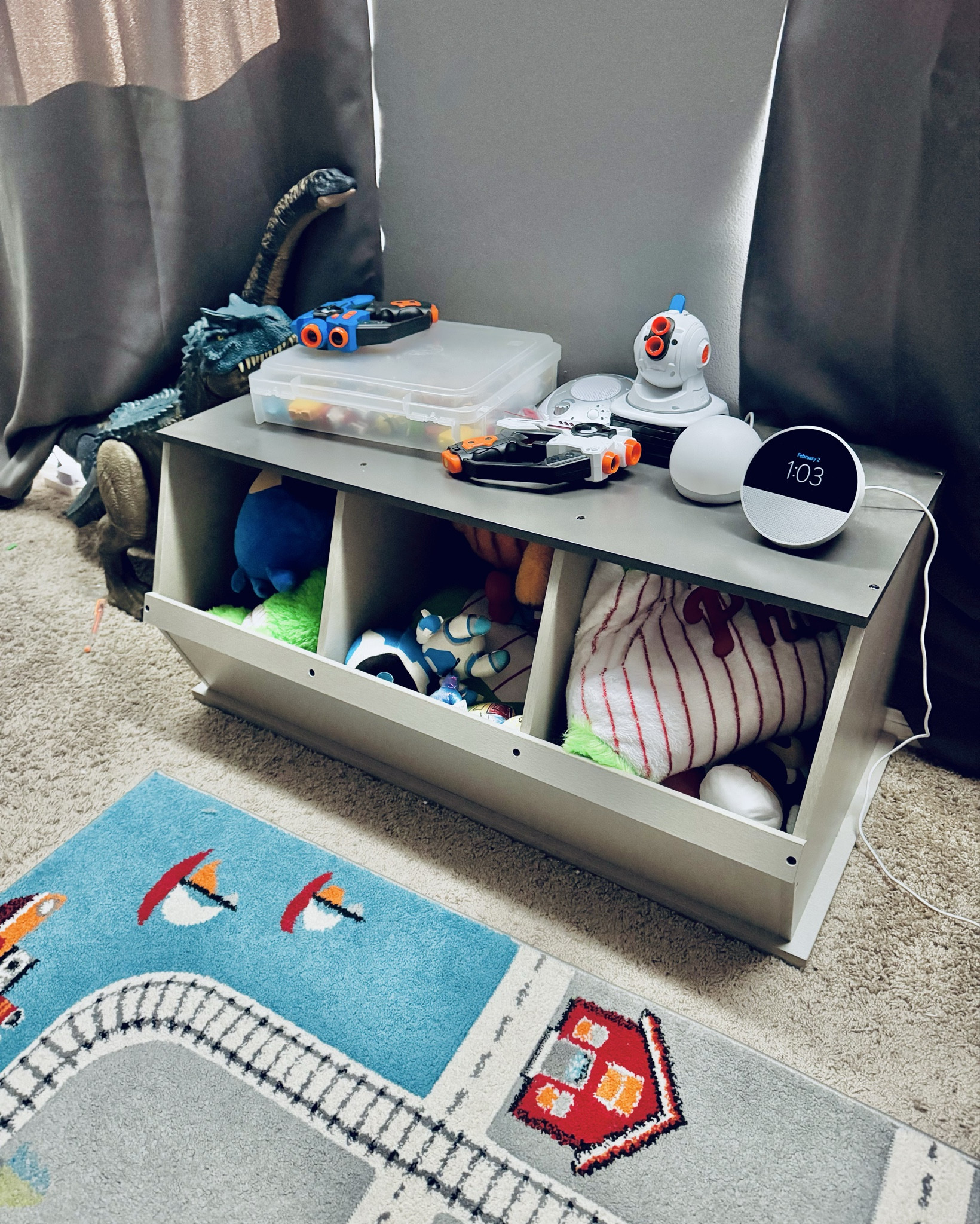 Storage upgrade complete 🙌🏼🤍

The old gray one was fine… but this new one has extra rows and holds SO much more 😍👏🏼

And my bins fit perfectly (all 4!!) like it was meant to be 😂✨
Under $60 too… I’ll take it 💃🏻


#LTKmomlife #LTKKids #LTKHome