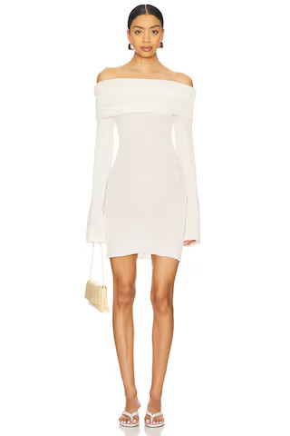 Galli Mini Dress in Eggshell | Revolve Clothing (Global)
