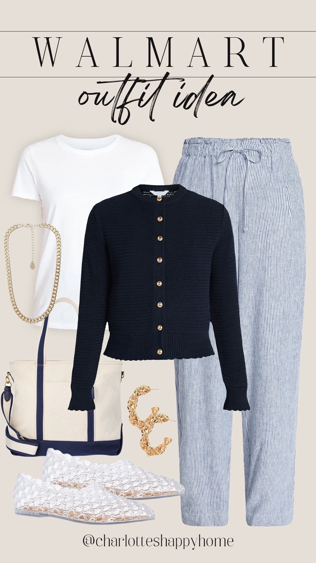 Comfy but super cute spring and summer outfit idea all from Walmart! 

#walmartfinds

Walmart finds. Walmart fashion. Walmart spring style. Walmart navy spring cardigan. Walmart linen pants  

#LTKootd #LTKmomlife #LTKSeasonal