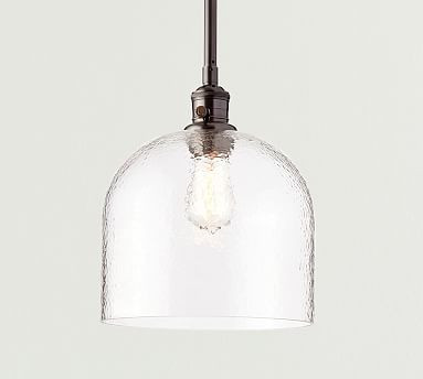Textured Glass Pole Pendant | Pottery Barn (US)