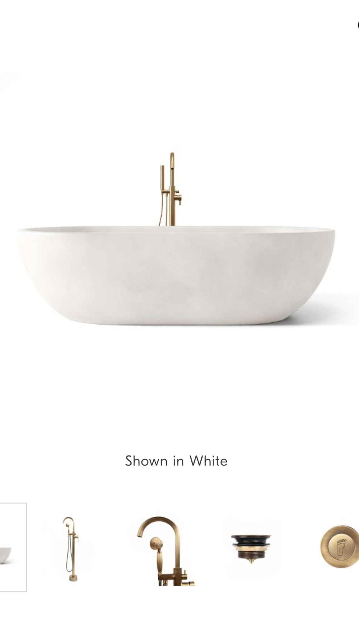 A stunning organic looking stone bathtub with multiple color options. Wow, just wow. 

#LTKHome #LTKStyleTip