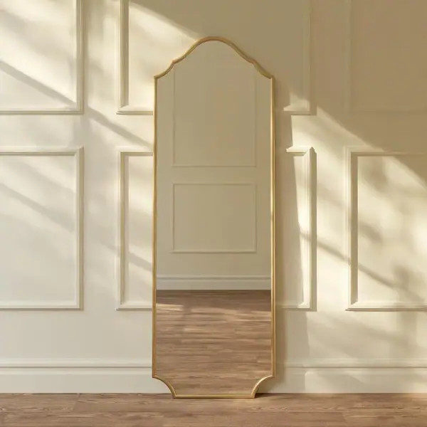 Olivet Antique Metal Frame Full Size Full Body Tall Wall Mirror - 22 in. x 65 in. - Gold | Bed Bath & Beyond