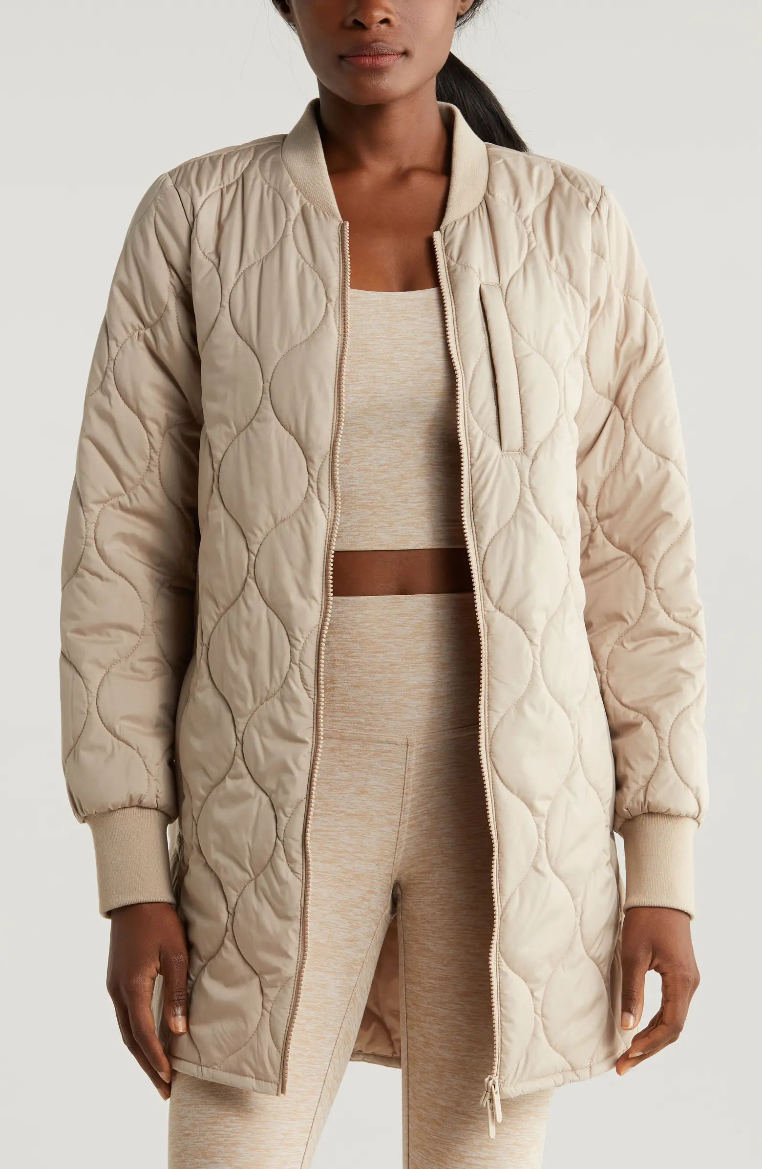 Longline Onion Quilted Bomber Jacket | Nordstrom