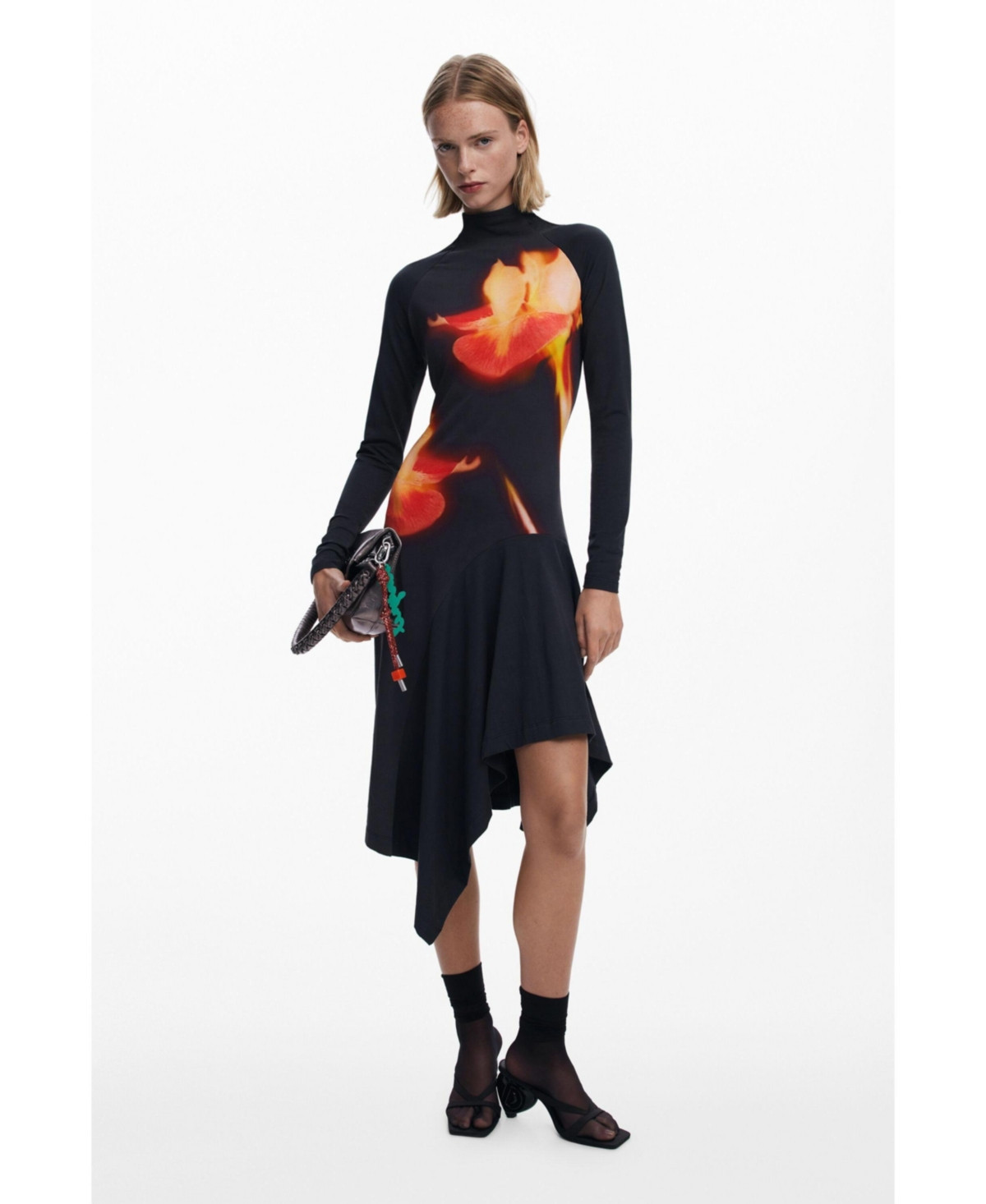 Desigual Women's Asymmetric fitted dress - Black | Macy's