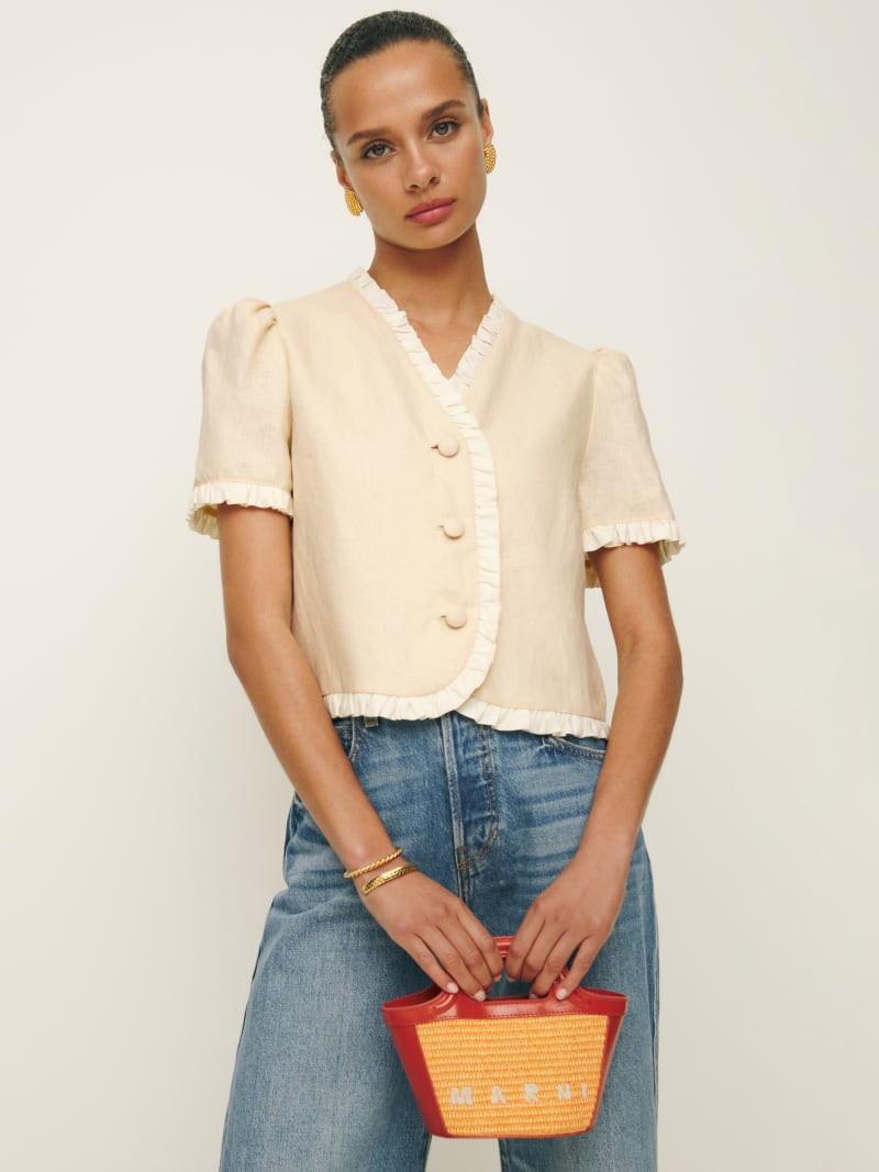 Bess Linen Top | Reformation (Global)