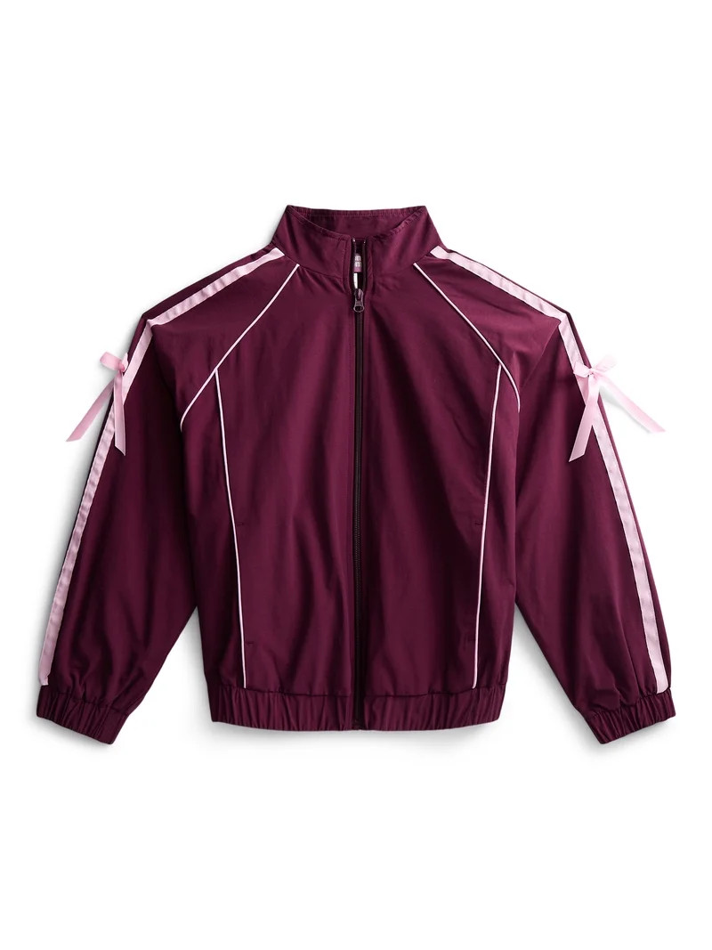 Weekend Academy Girls Bow Track Jacket, Sizes 4-18 | Walmart (US)